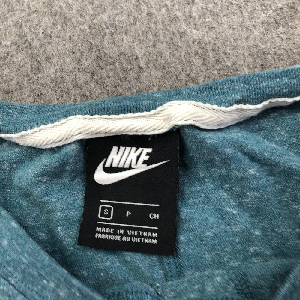 Nike Sweatshirt Womens Small Blue Jersey Crewneck Just Do It Swoosh Logo